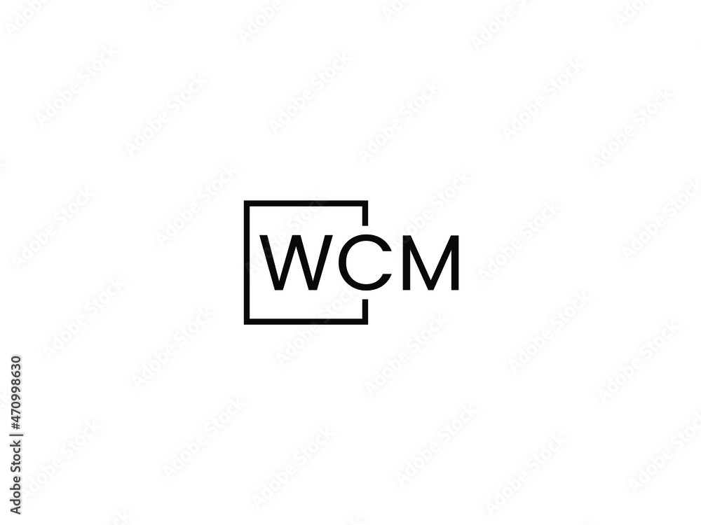 WCM letter initial logo design vector illustration