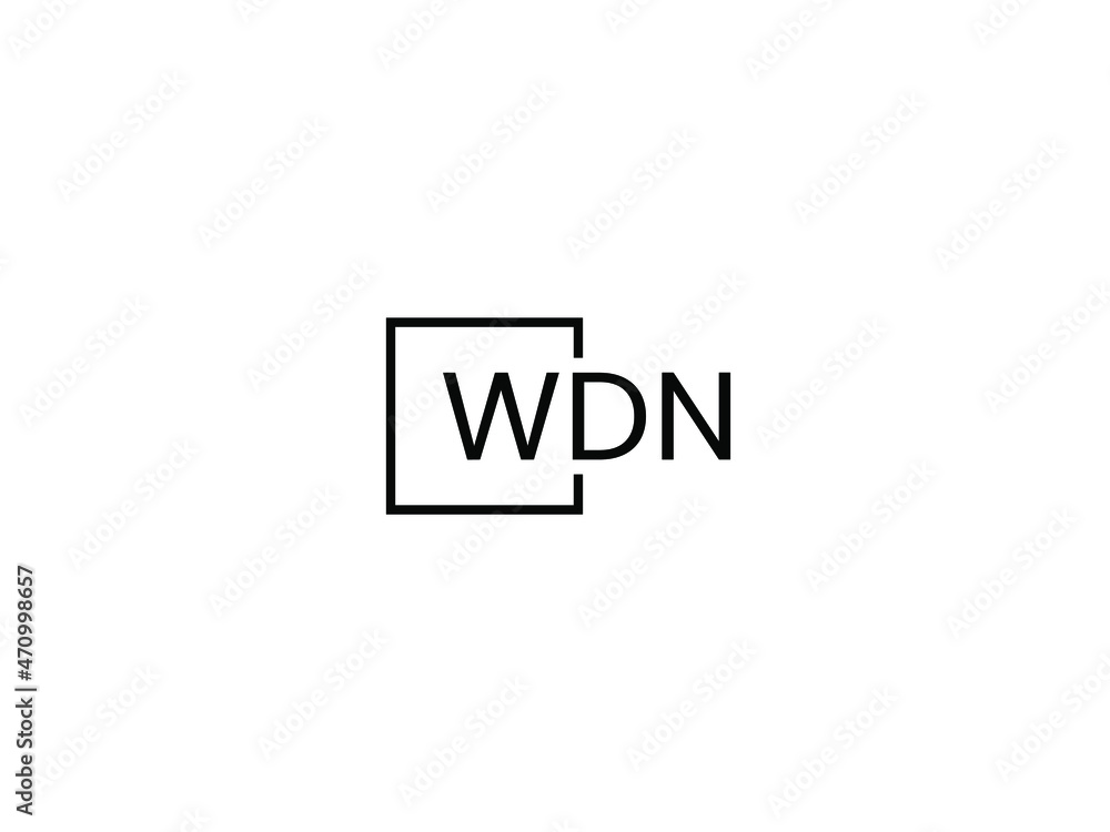 WDN letter initial logo design vector illustration WDN letter initial logo design vector illustration