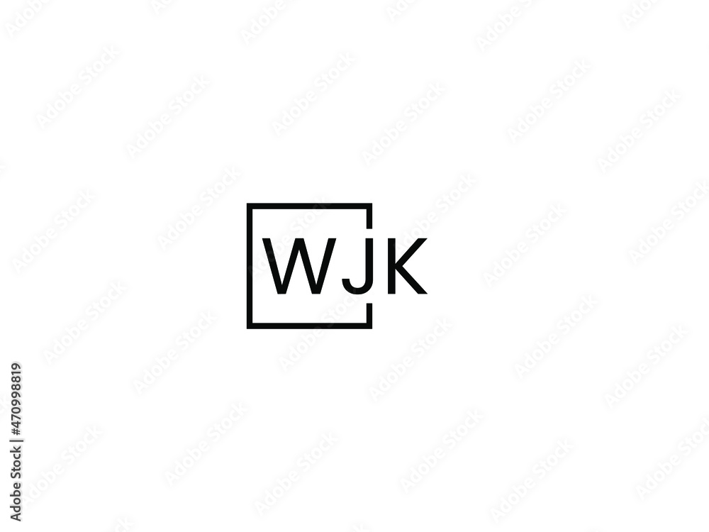 WJK letter initial logo design vector illustration WJK letter initial logo design vector illustration