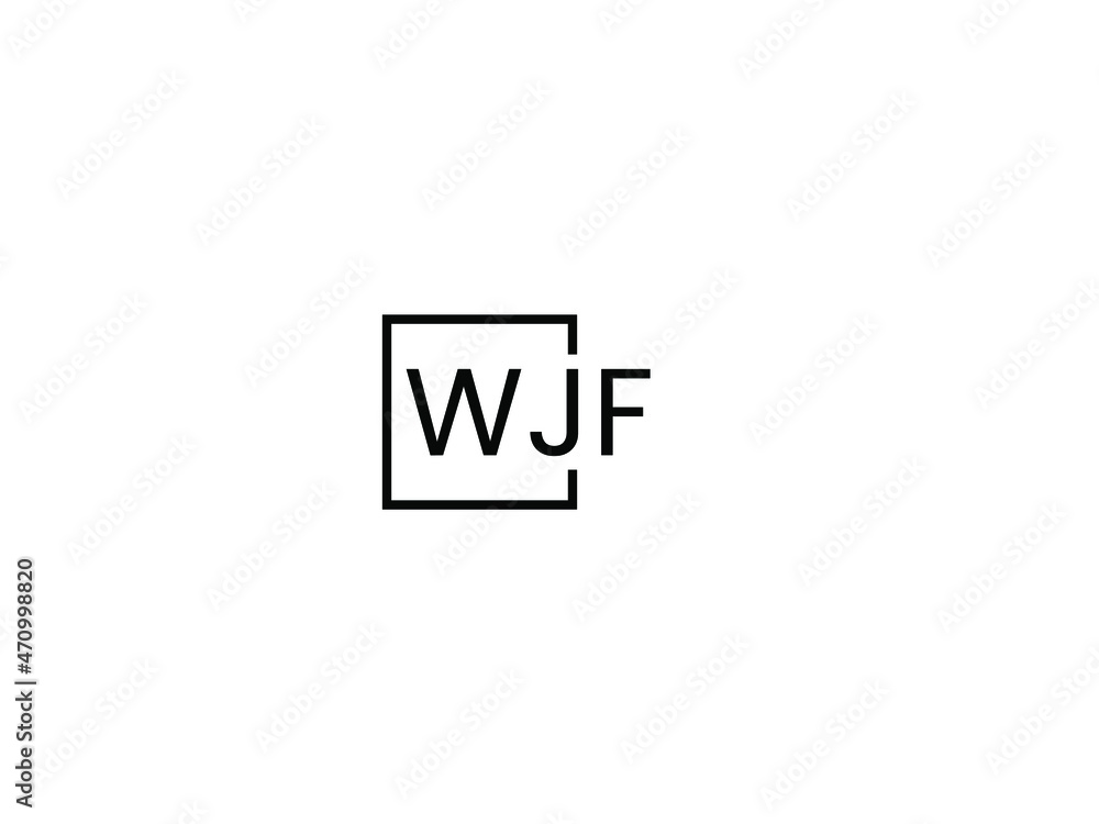 WJF letter initial logo design vector illustration WJF letter initial logo design vector illustration