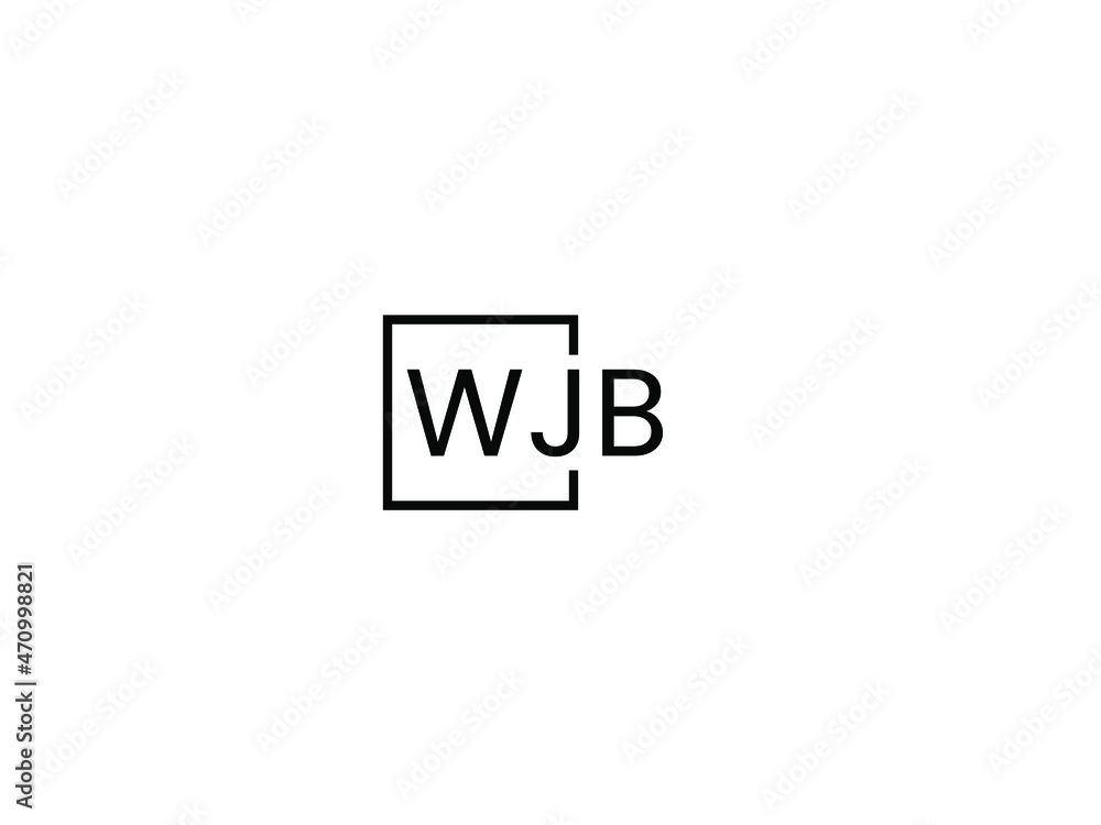 WJB letter initial logo design vector illustration