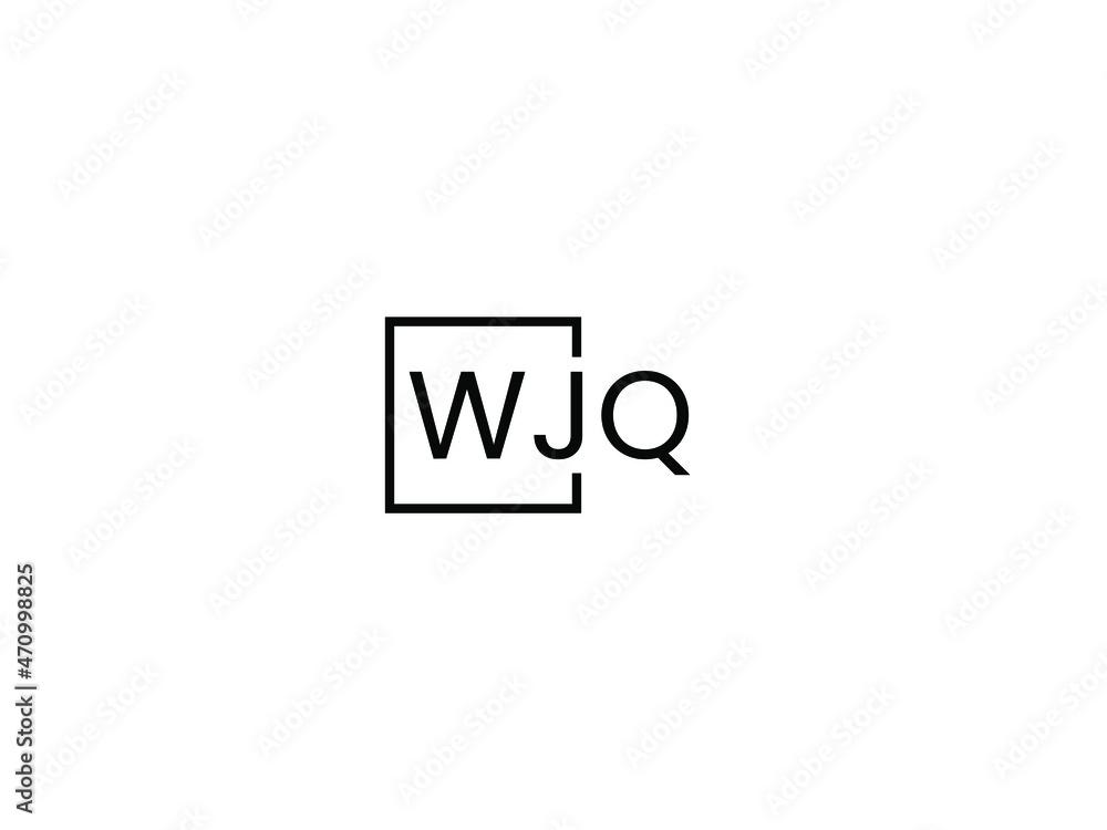 WJQ letter initial logo design vector illustration WJQ letter initial logo design vector illustration