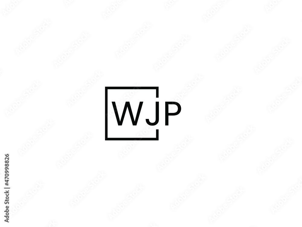 WJP letter initial logo design vector illustration WJP letter initial logo design vector illustration