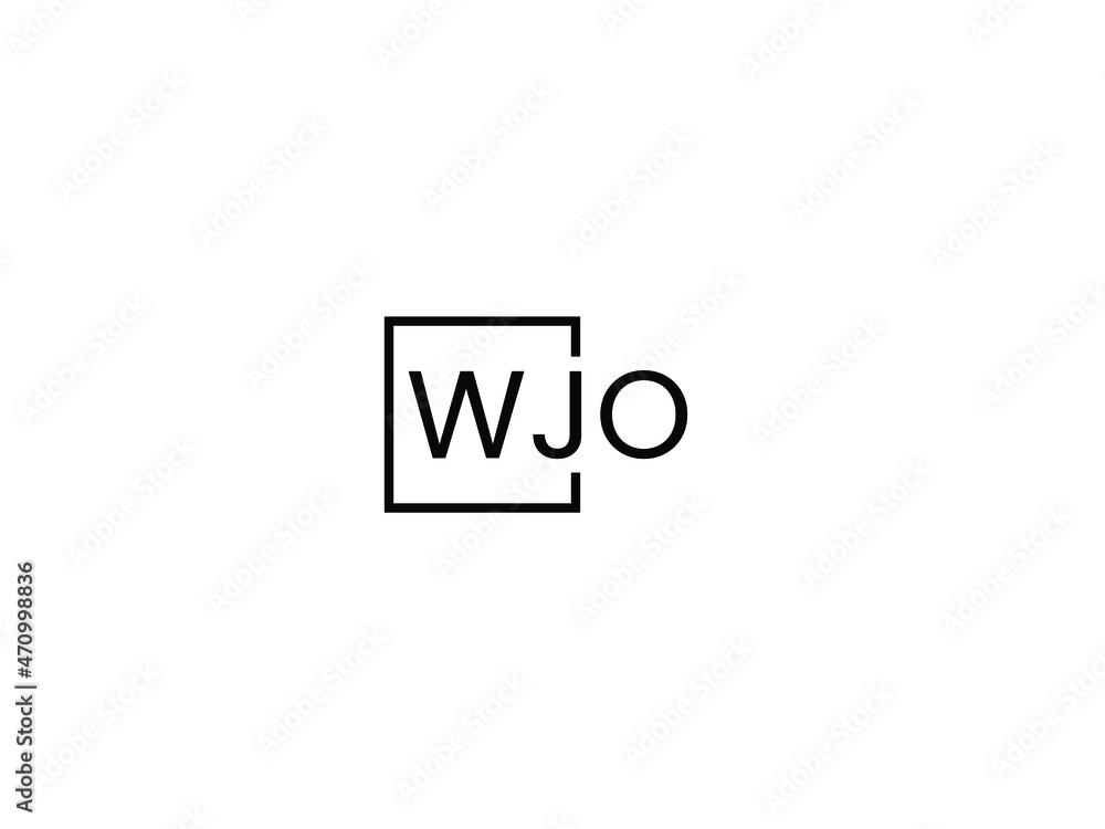 WJO letter initial logo design vector illustration WJO letter initial logo design vector illustration