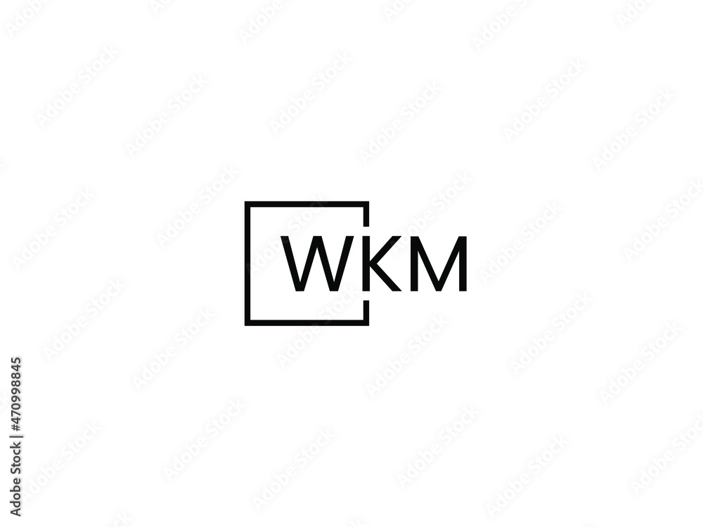 Obraz premium WKM letter initial logo design vector illustration