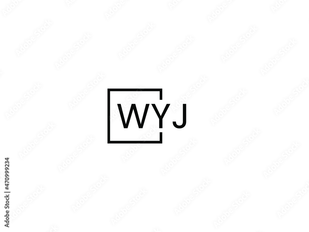 WYJ letter initial logo design vector illustration WYJ letter initial logo design vector illustration