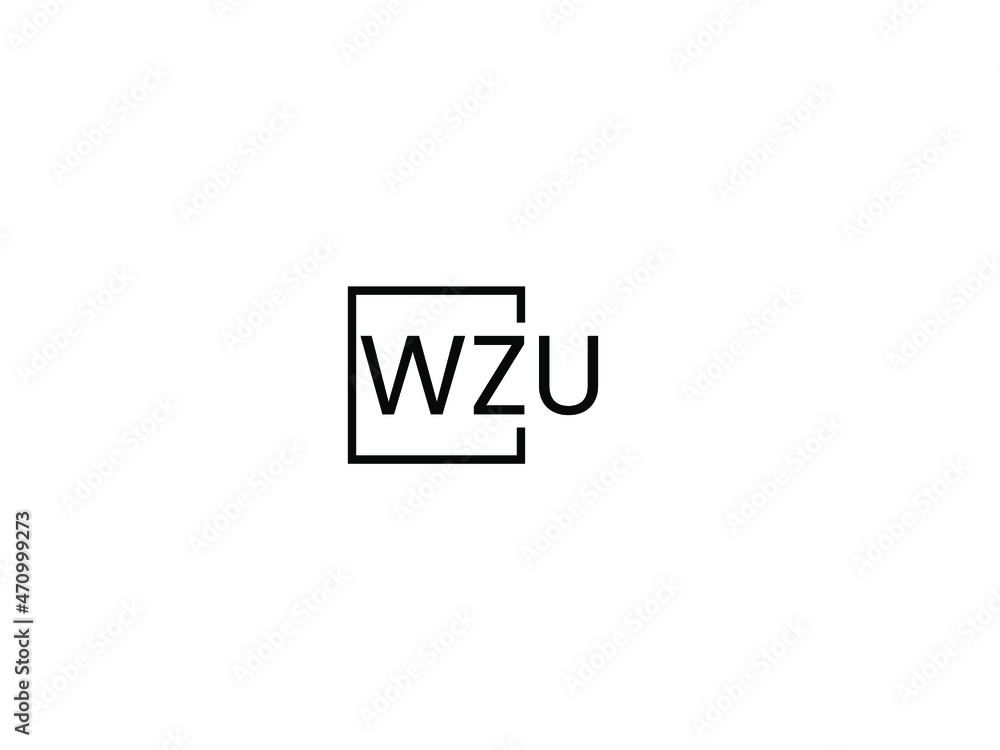 Obraz premium WZU letter initial logo design vector illustration