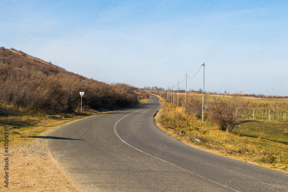 Highway and road view and landscape