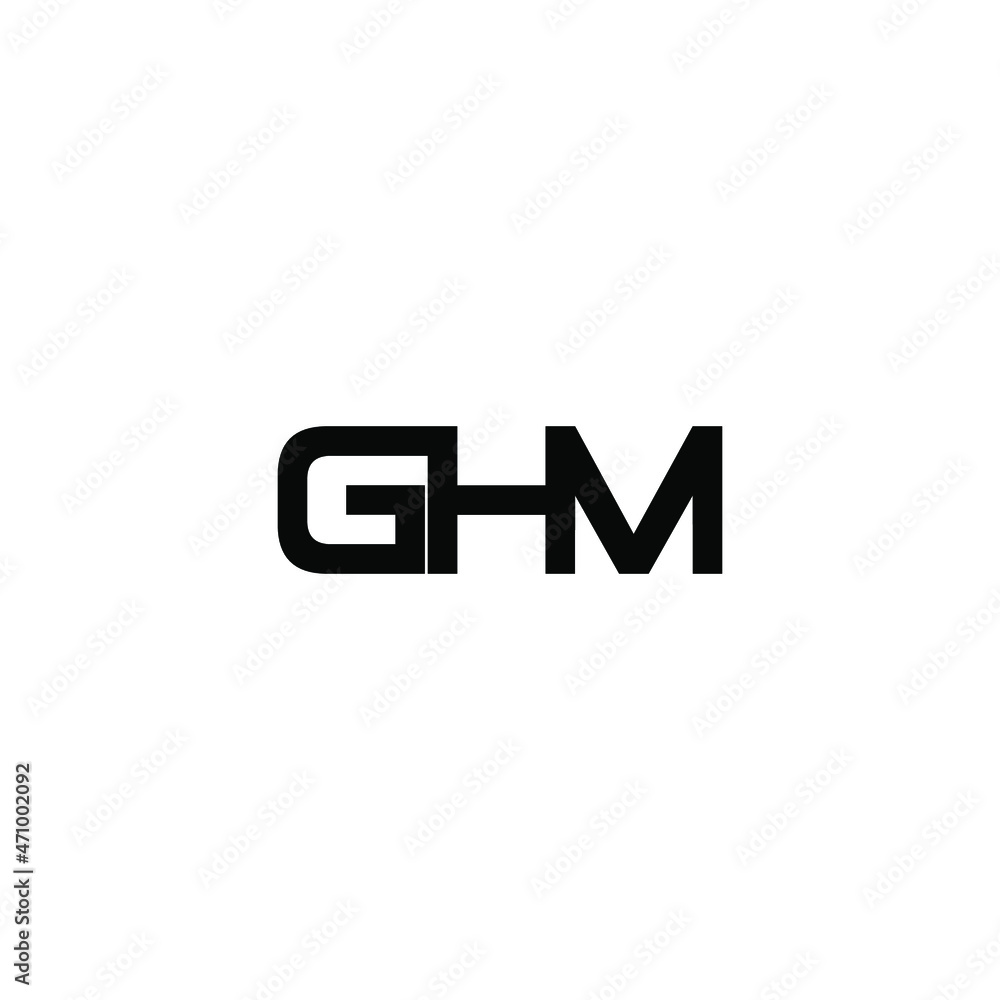 Obraz premium ghm initial letter monogram logo design