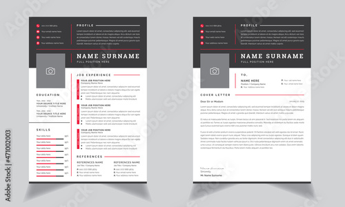 resume and cover letter template with Rad Accents Cv Layout 