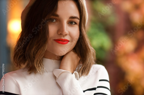 Portrait of beautiful woman...