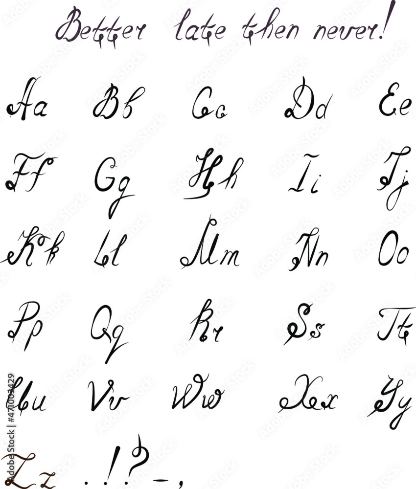 English alphabet uppercase letters black graphics English alphabet uppercase letters black graphics