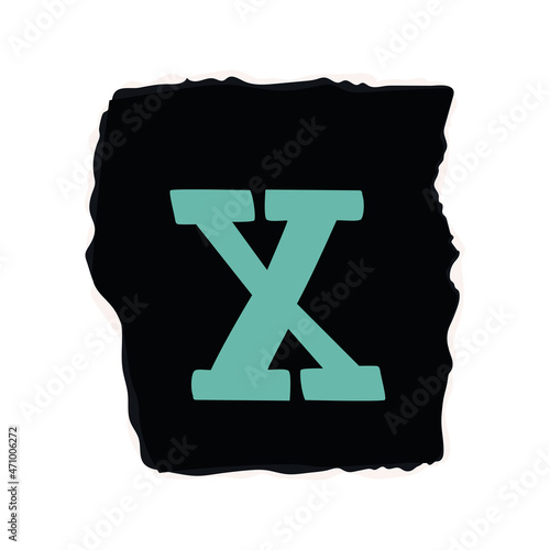 ransom paper with letter X