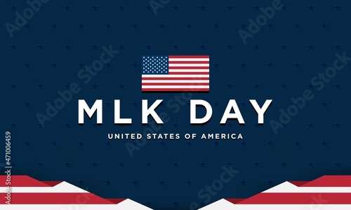 MLK Day Background Design. Banner, Poster, Greeting Card.