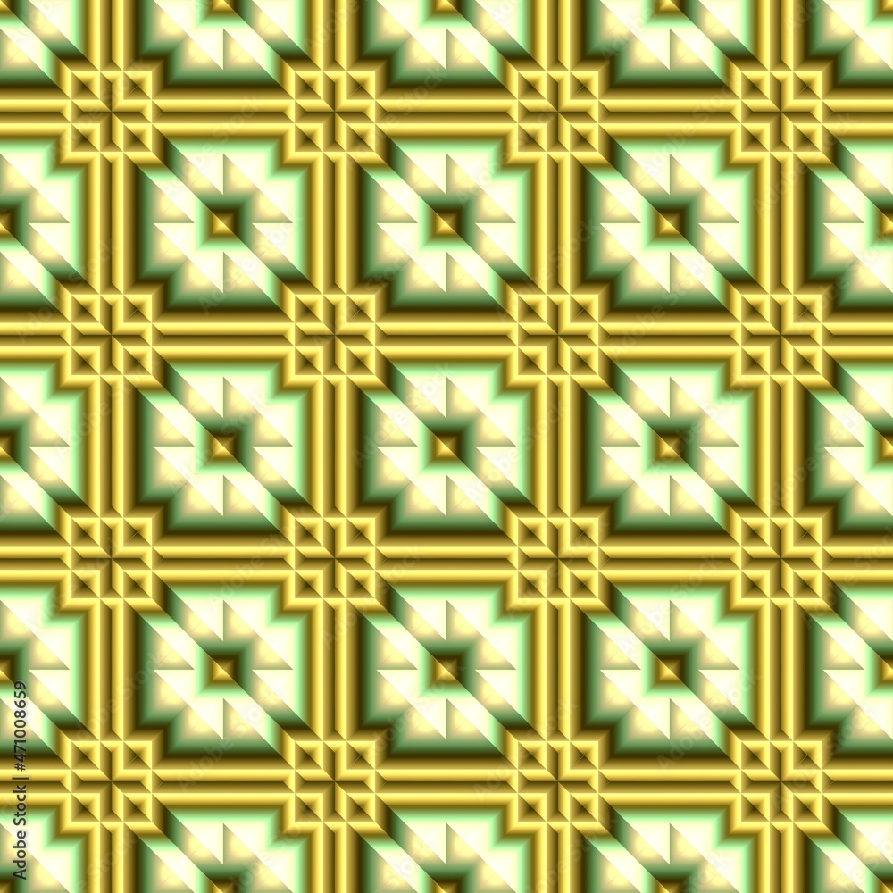3D rendering of ornamental seamless pattern background tile 3D rendering of ornamental seamless pattern background tile