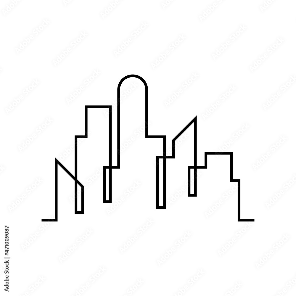 building logo icon design line art