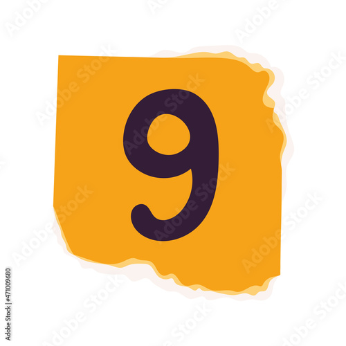 ransom note with number 9