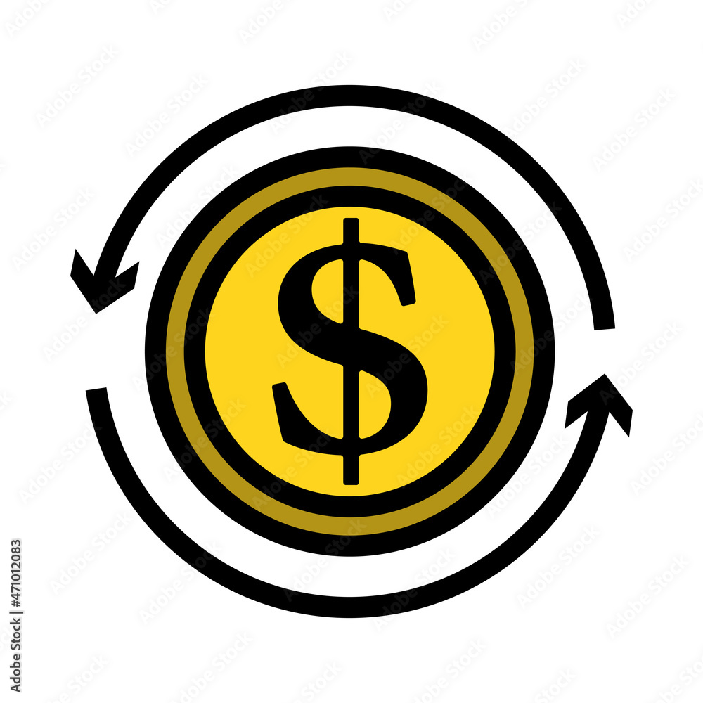 Obraz premium Cash Back Coin Icon