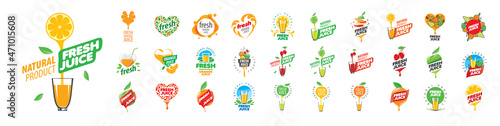 A set of Fresh vector logos on a white background