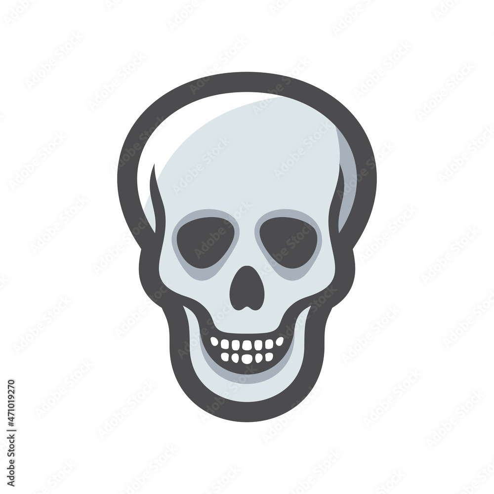 Human Skull simple Vector icon Cartoon illustration Human Skull simple Vector icon Cartoon illustration