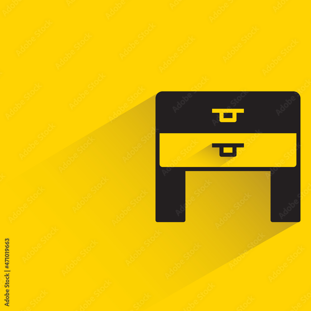 wardrobe with shadow on yellow background wardrobe with shadow on yellow background