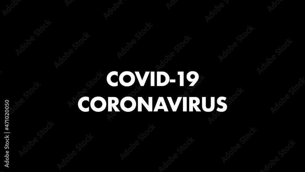Animation of COVID19 CORONAVIRUS text glitching on black background. Old tv glitch interference screen. 4K Video motion graphic animation. Animation of COVID19 CORONAVIRUS text glitching on black background. Old tv glitch interference screen. 4K Video motion graphic animation.