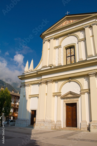 The Chiesa della Beata Vergine del Rosario e San Daniele Profeta - Church of the Beatified Virgin of the Rosary   the Prophet Saint Daniel - in Ampezzo  Friuli-Venezia Giulia  north east Italy 