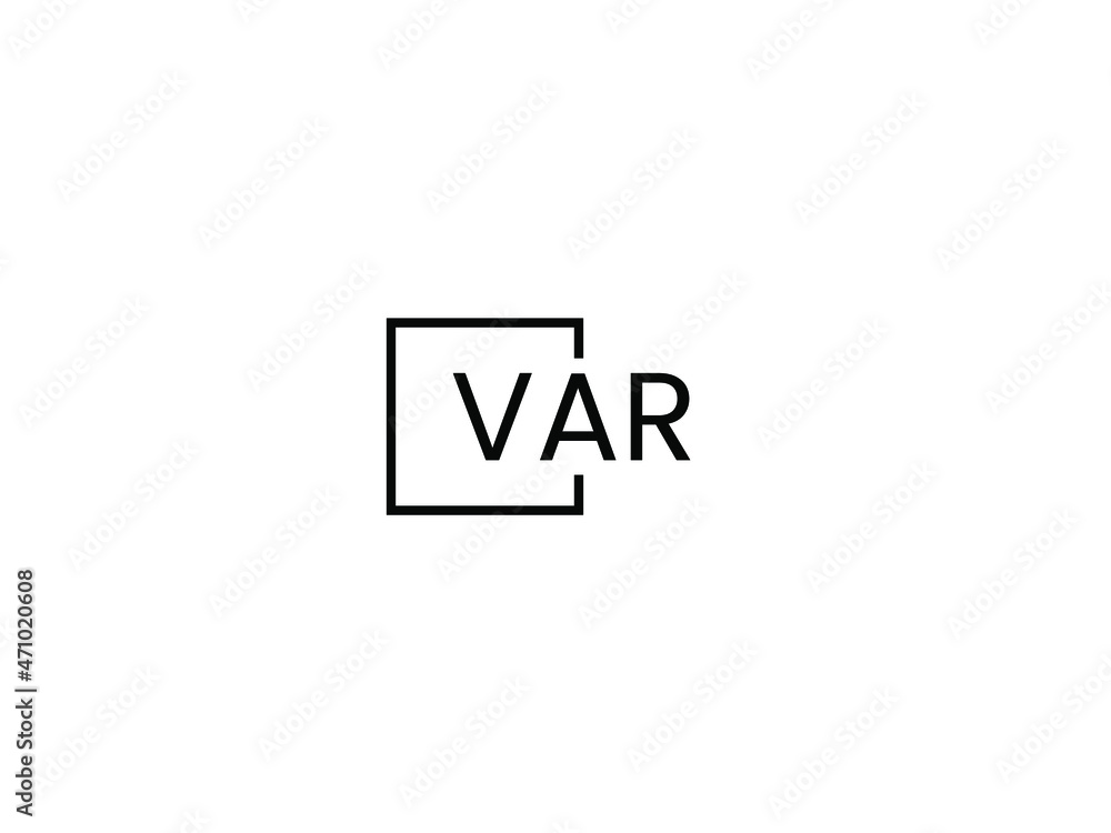 VAR letter initial logo design vector illustration VAR letter initial logo design vector illustration