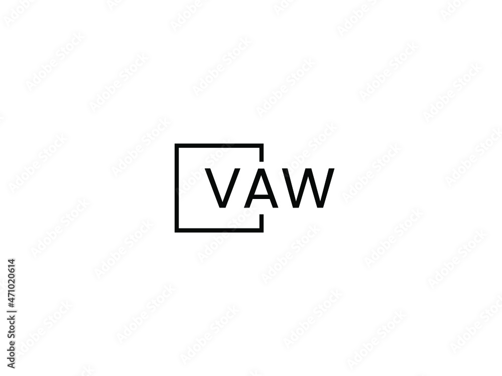 VAW letter initial logo design vector illustration VAW letter initial logo design vector illustration