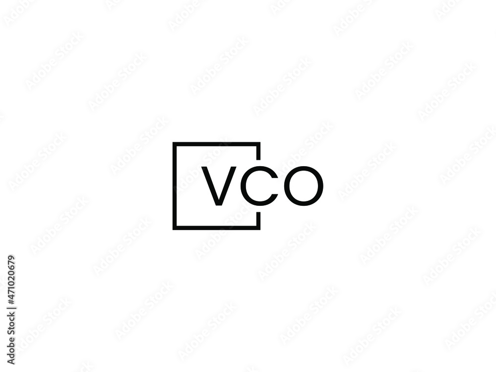 VCO letter initial logo design vector illustration VCO letter initial logo design vector illustration