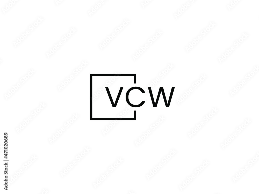 VCW letter initial logo design vector illustration VCW letter initial logo design vector illustration