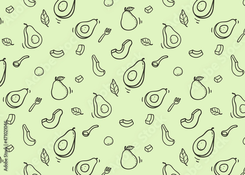 fresh Avocado doodle
