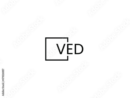 VED letter initial logo design vector illustration