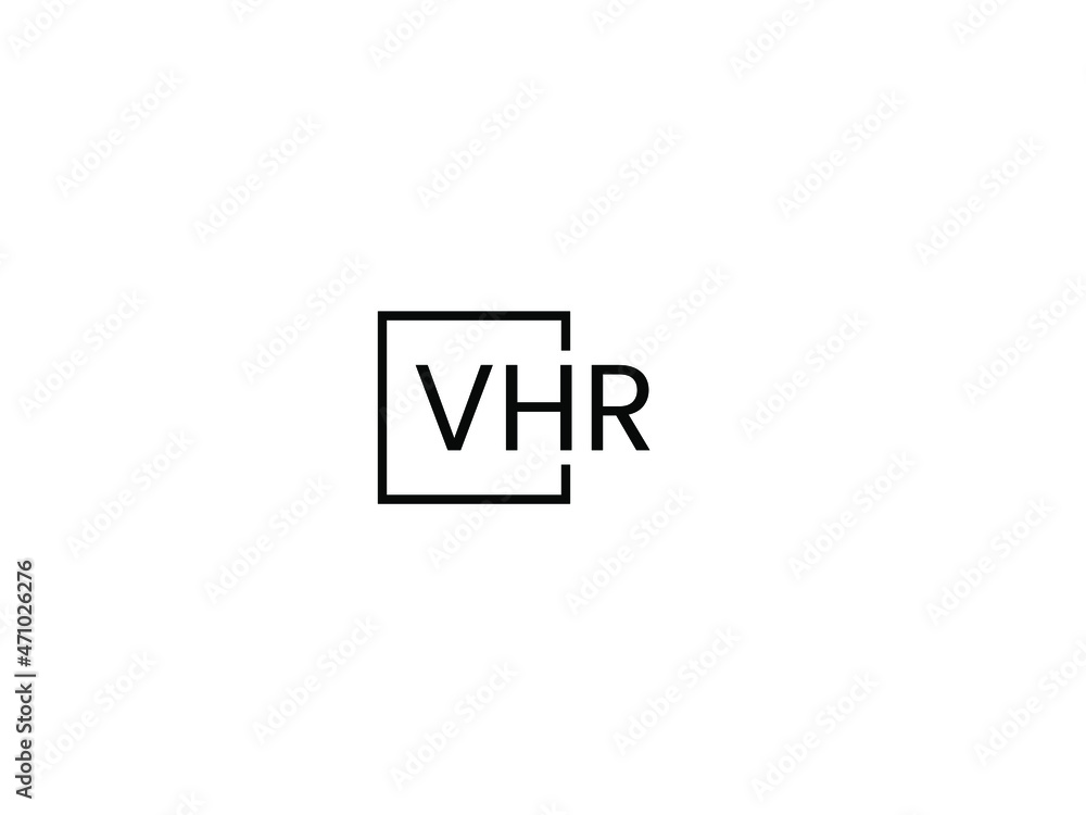 VHR letter initial logo design vector illustration VHR letter initial logo design vector illustration