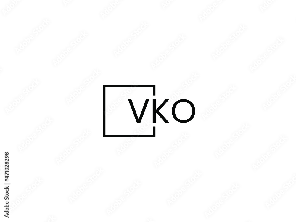 VKO letter initial logo design vector illustration VKO letter initial logo design vector illustration
