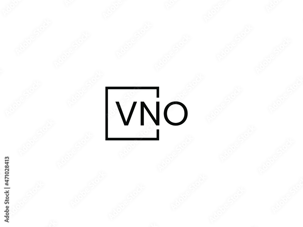 VNO letter initial logo design vector illustration VNO letter initial logo design vector illustration