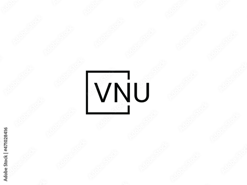 VNU letter initial logo design vector illustration VNU letter initial logo design vector illustration