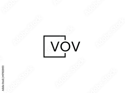 VOV letter initial logo design vector illustration photo