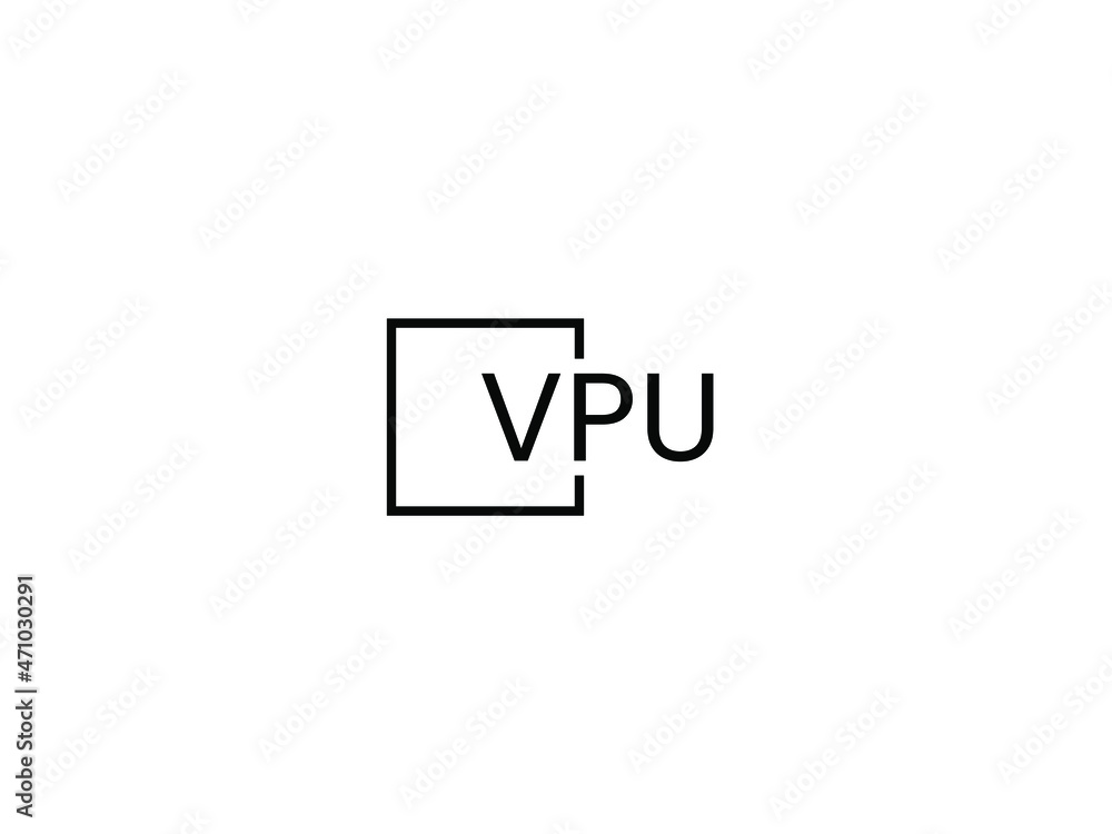 VPU letter initial logo design vector illustration VPU letter initial logo design vector illustration