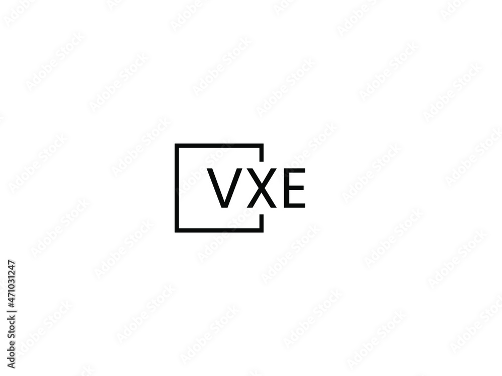 VXE letter initial logo design vector illustration VXE letter initial logo design vector illustration
