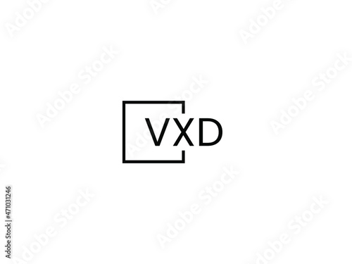VXD letter initial logo design vector illustration