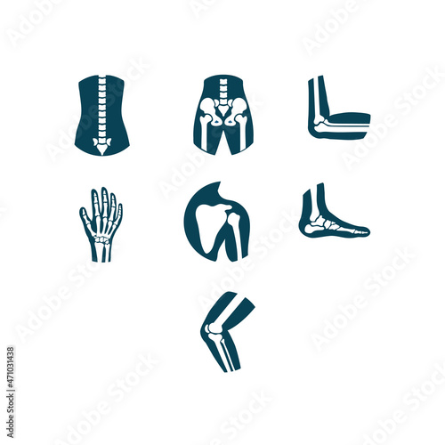 Anatomical orthopedic medical vector icon set pack