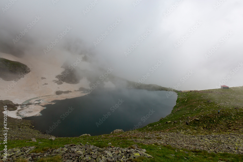 Karagol Black lake in Giresun Eastern Black Sea mountains, glacial lakes, kurban lake, dereli, giresun
