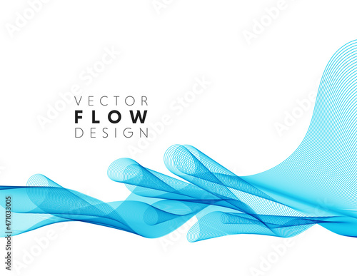 Vector abstract flowing wave lines background. Design element for presentation. website template