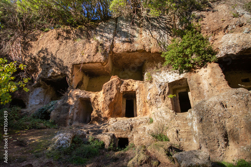 Tome a Portico in Marturanum Regional Park,is a protected natural area located in Barbarano Romano,Viterbo,Italy. And hosts important archaeological remains from the Bronze Age - Roman era -Etruscan 