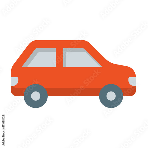 Compact Sedan Red Car Side View Concept Vector Color Icon Design  Motor Vehicle Service and automobile repair shop Symbol  Lorry spare parts Sign   automotive technician equipment stock illustration