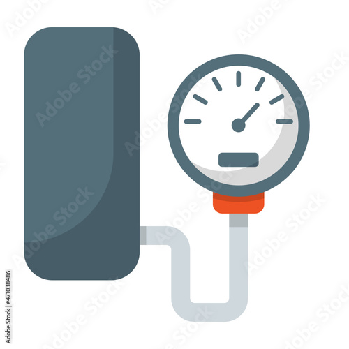 Wheel Air pressure Gauge Concept, psi measuring instrument Vector Icon Design, Motor Vehicle Service and automobile repair shop Symbol, Lorry spare parts Sign, Automotive technician equipment stock