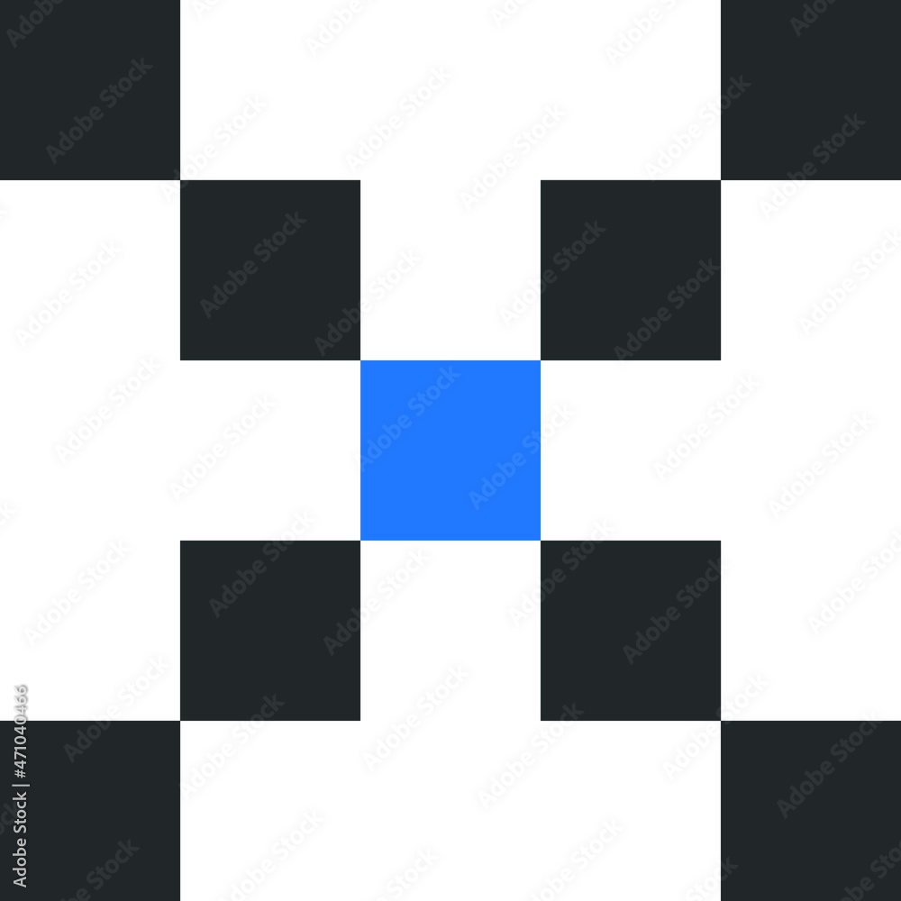 Modern Square shape X pattern icon vector 