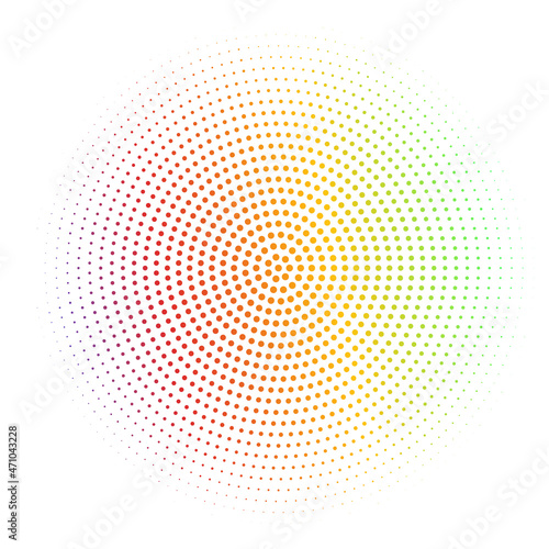 Abstract White Background Textured With Radial Silver Halftone