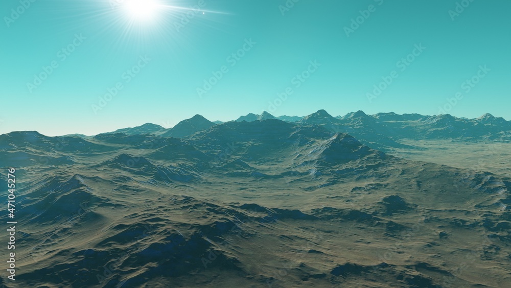 beautiful view from an exoplanet, a view from an alien planet, a computer-generated surface, a fantastic view of an unknown world, a fantasy world 3D render beautiful view from an exoplanet, a view from an alien planet, a computer-generated surface, a fantastic view of an unknown world, a fantasy world 3D render